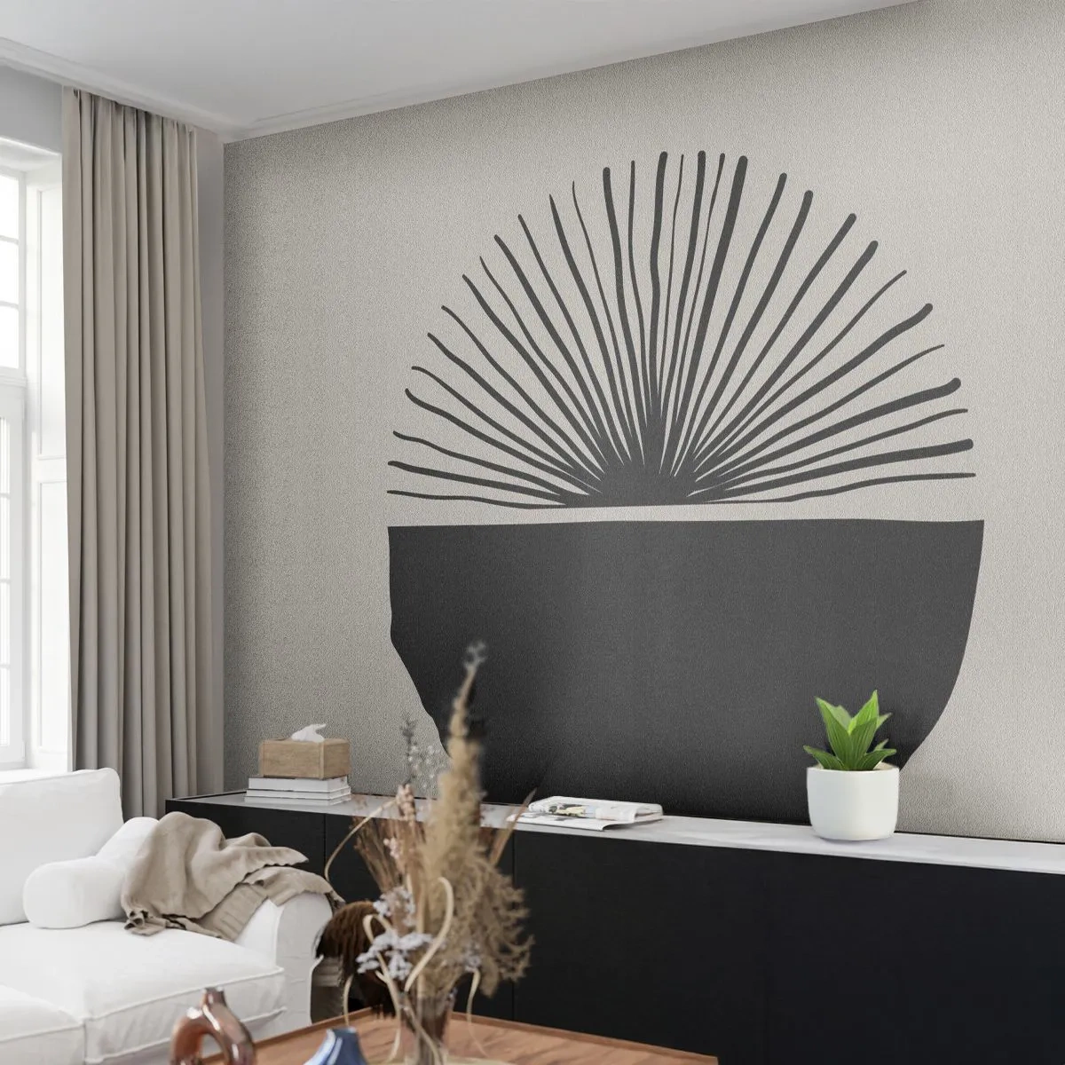 Fototapeta Standard Eco - Řada možností - Boho, Minimalistický, Skica - 350x256 cm