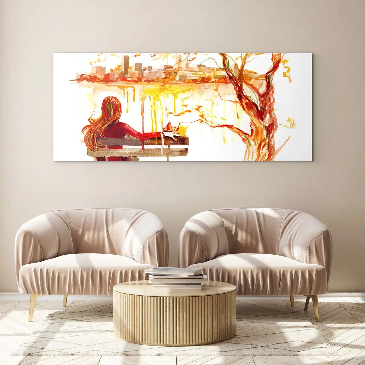 Obraz na skle - Okamžik zamyšlení - 100x40 cm