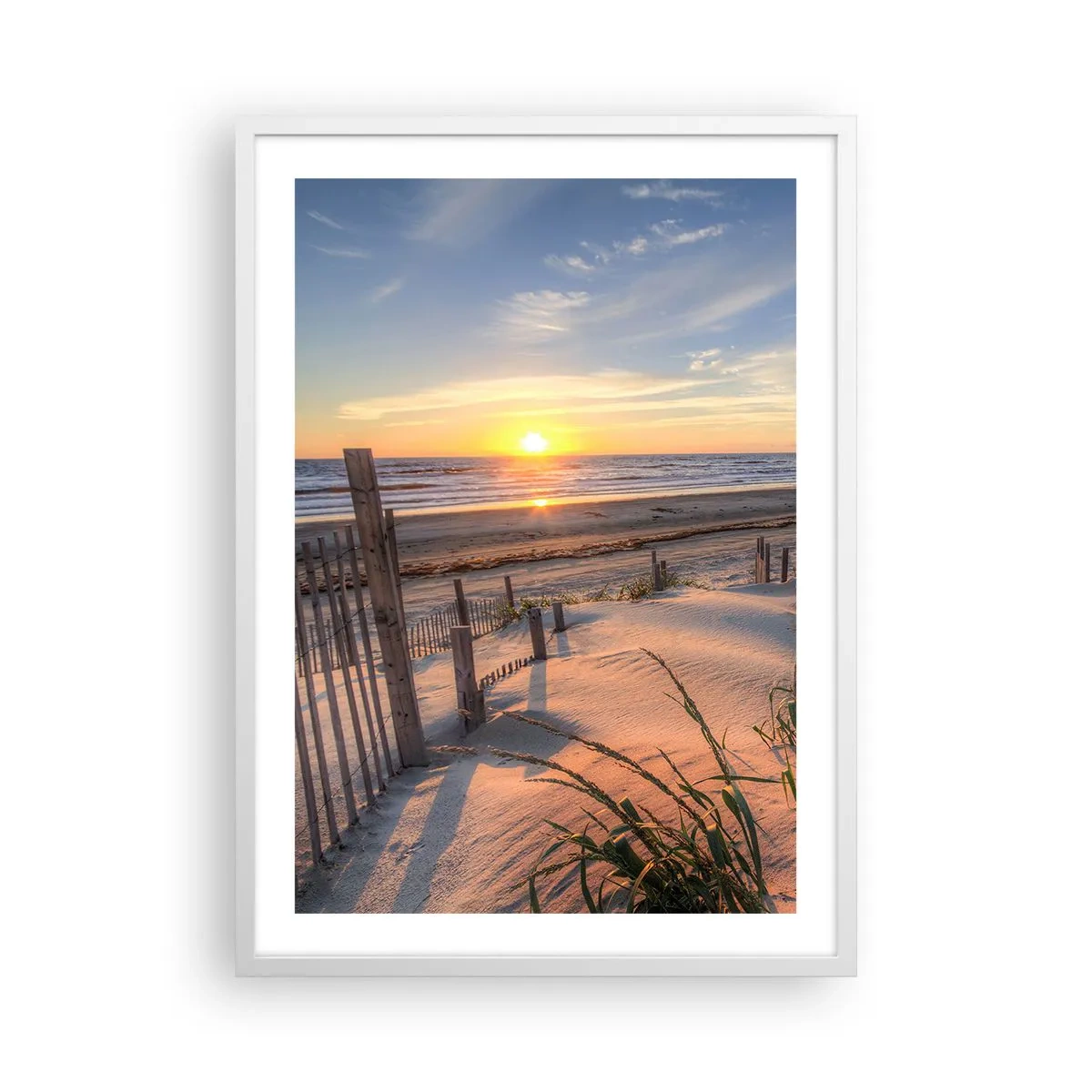 Plakát v bílém rámu - Odlesk a stín větru - 50x70 cm