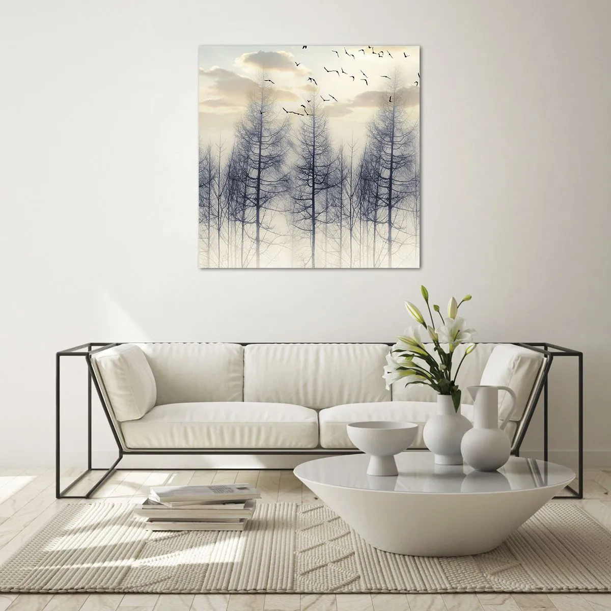 Obraz na skle - Duchové lesa - 60x60 cm