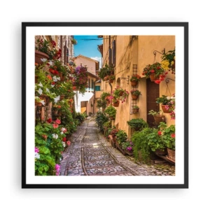 Plakát v černém rámu - Italské zákoutí - 60x60 cm