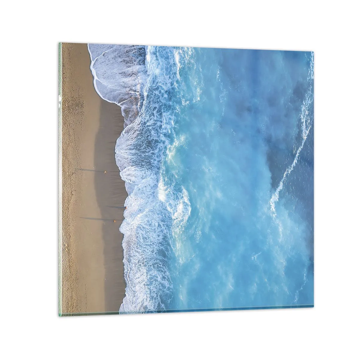 Obraz na skle - Síla modři - 50x50 cm