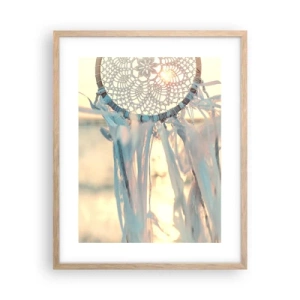 Plakát v rámu světlý dub - Krajkový totem - 40x50 cm