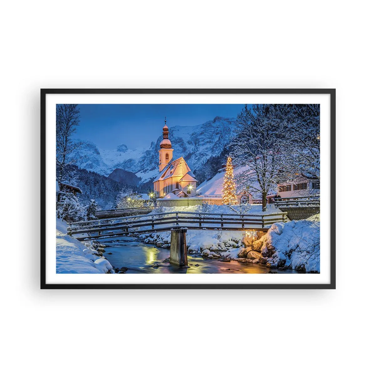 Plakát v černém rámu - Duch Vánoc - 91x61 cm