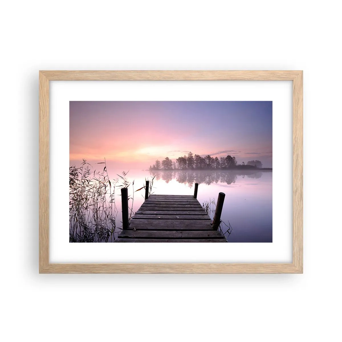 Plakát v rámu světlý dub - Z liliové mlhy… - 40x30 cm