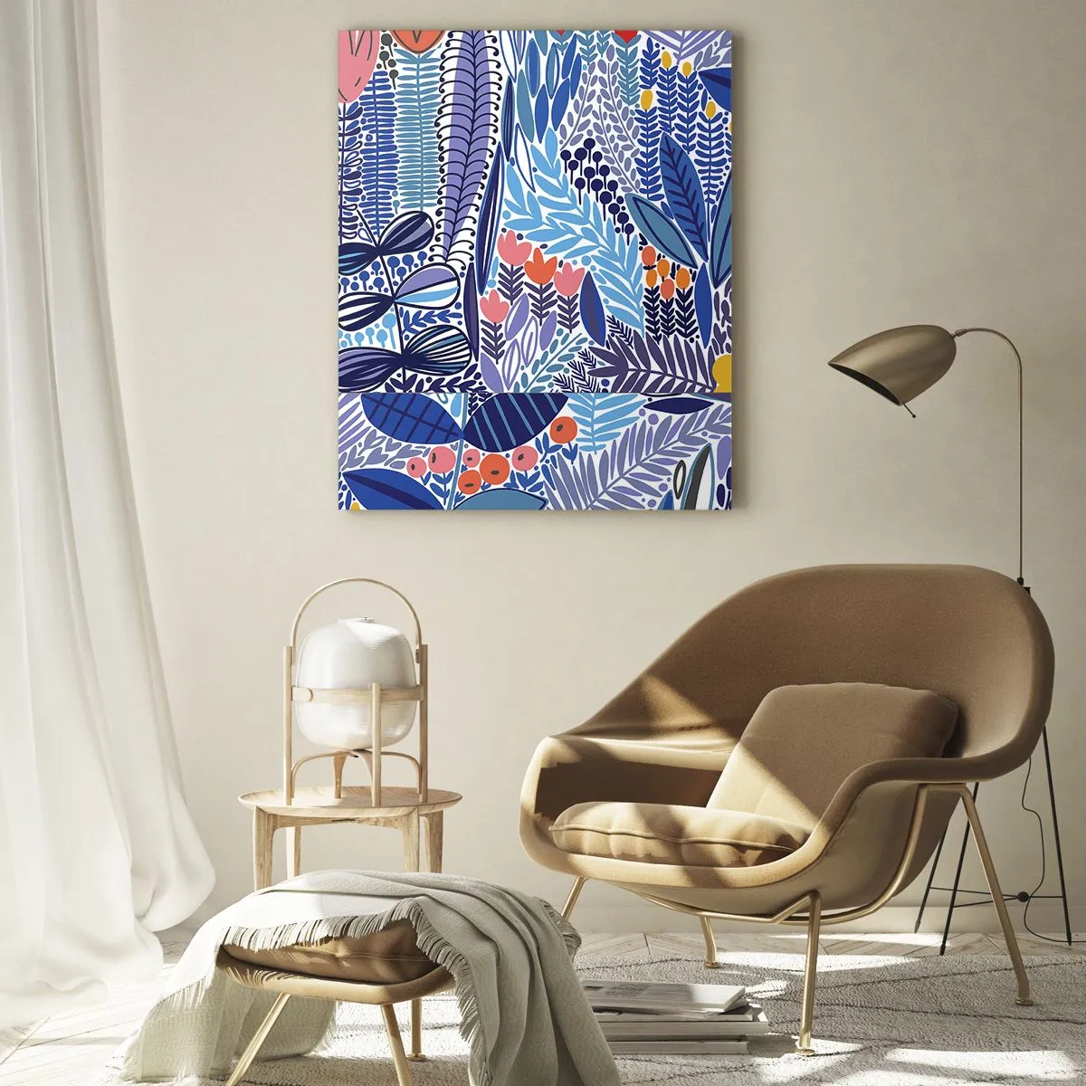 Obraz na skle - Havajská zahrada - 50x70 cm