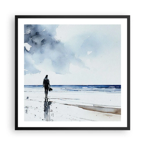 Plakát v černém rámu - Rozhovor s mořem - 60x60 cm