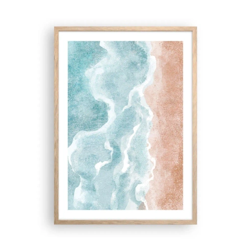 Plakát v rámu světlý dub - Abstrakce mraků - 50x70 cm
