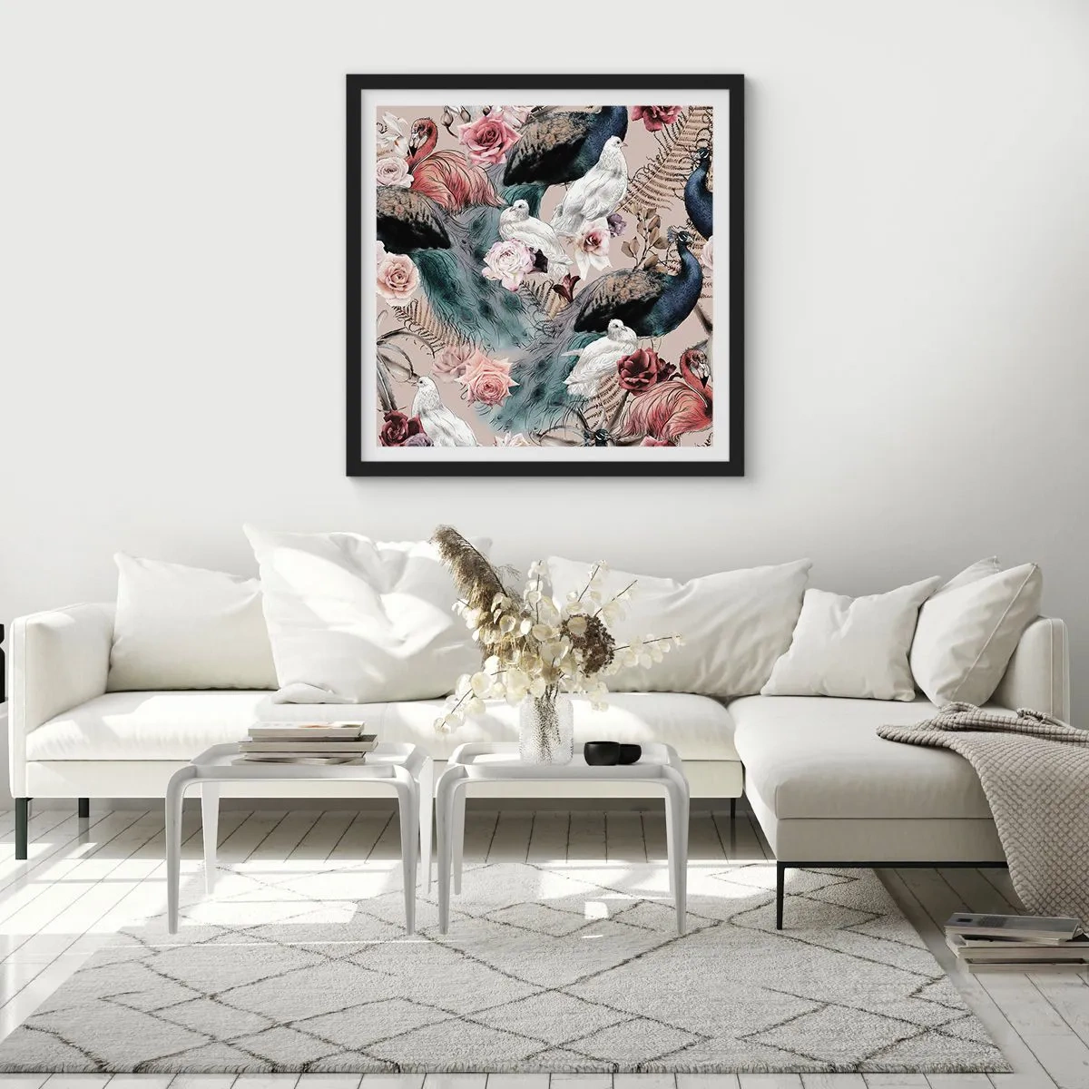 Plakát v černém rámu - V palácové zahradě - 40x40 cm