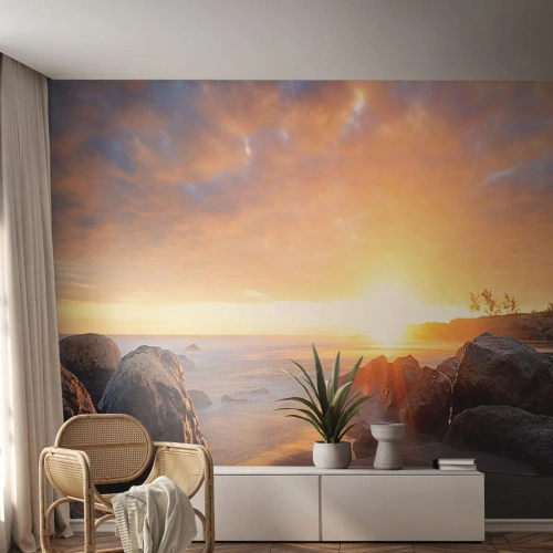 Fototapeta Premium Sand - Světlý večerní vánek - Krajina, Moře, svítání - 350x256 cm
