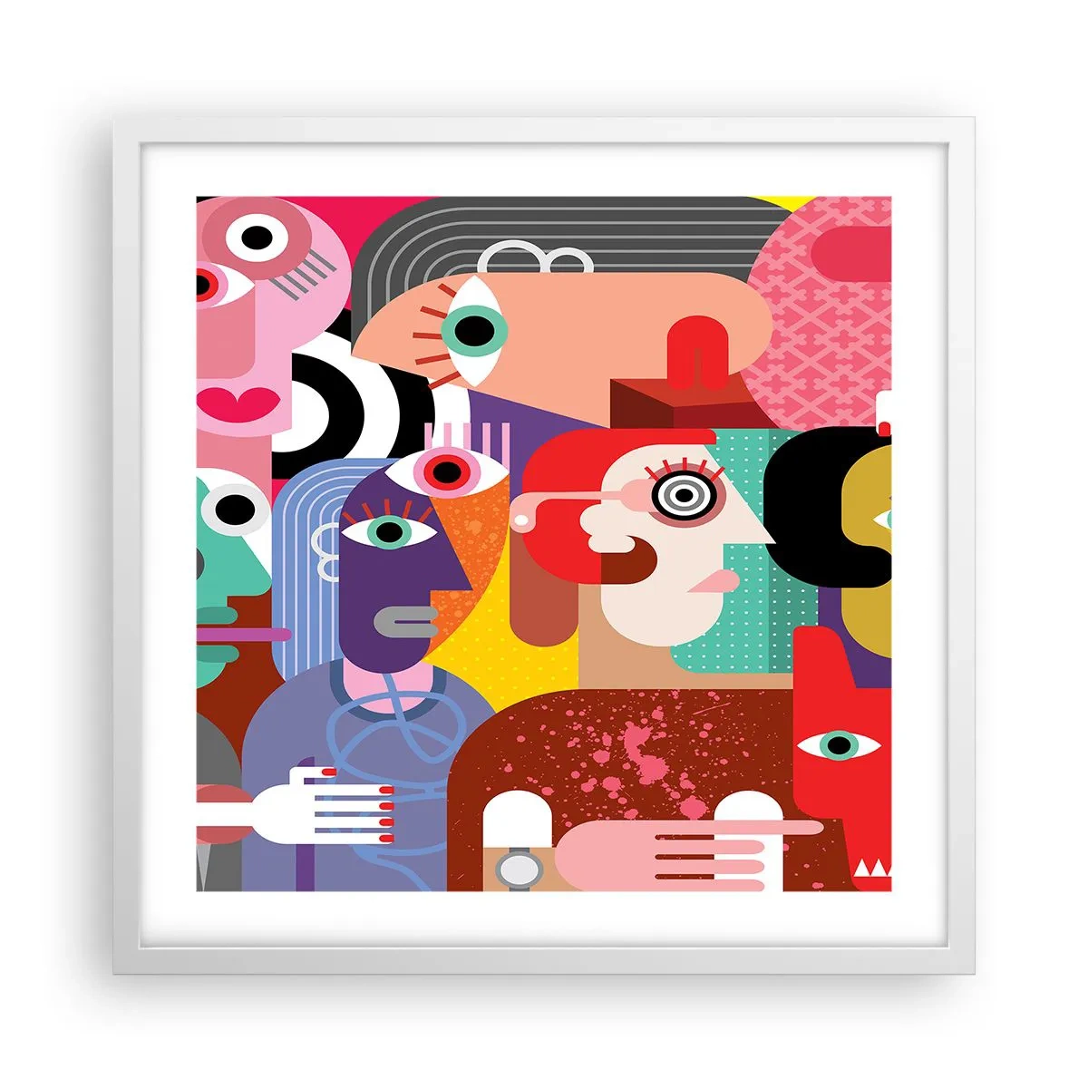 Plakát v bílém rámu - My od pána Picassa - 50x50 cm