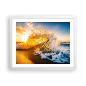 Plakát v bílém rámu - Hra v písku - 50x40 cm