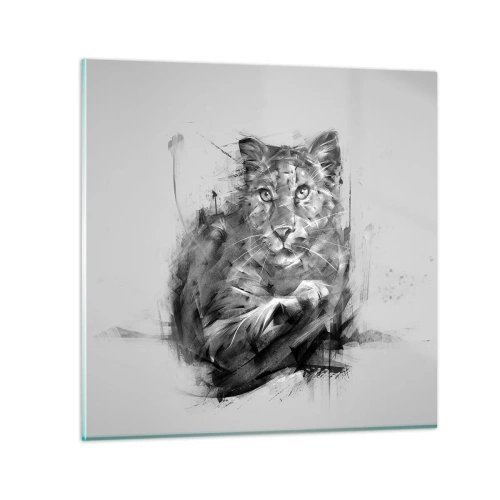 Obraz na skle - Ano, pozorně poslouchám - 40x40 cm