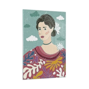 Obraz na skle - S melancholií v pohledu - 70x100 cm