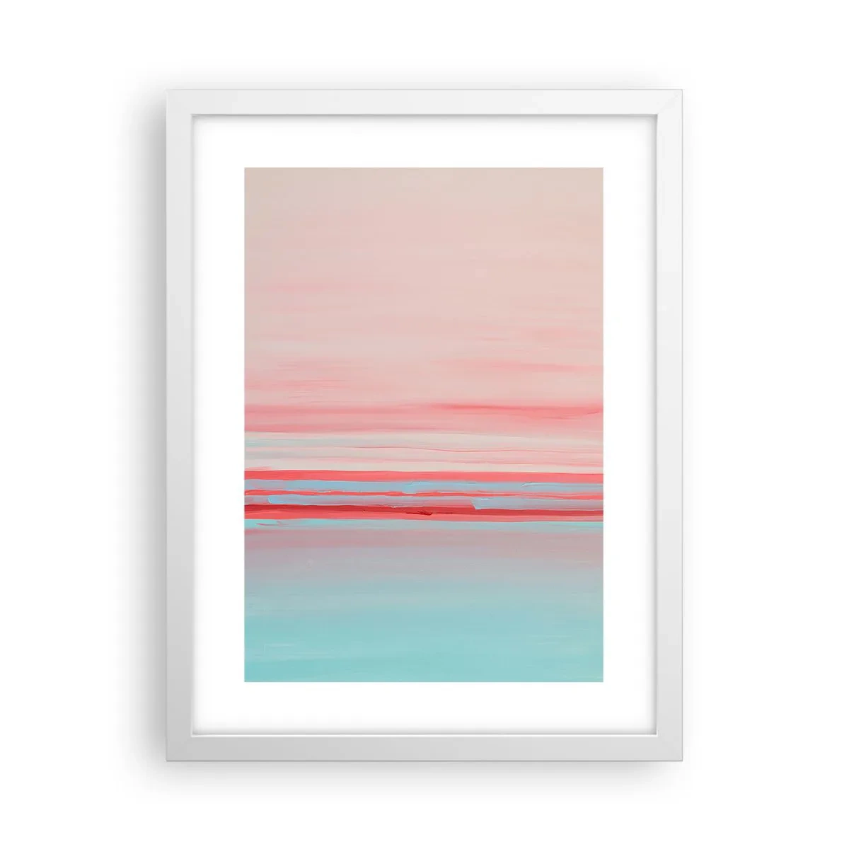 Plakát v bílém rámu - Abstrakce za úsvitu - 30x40 cm