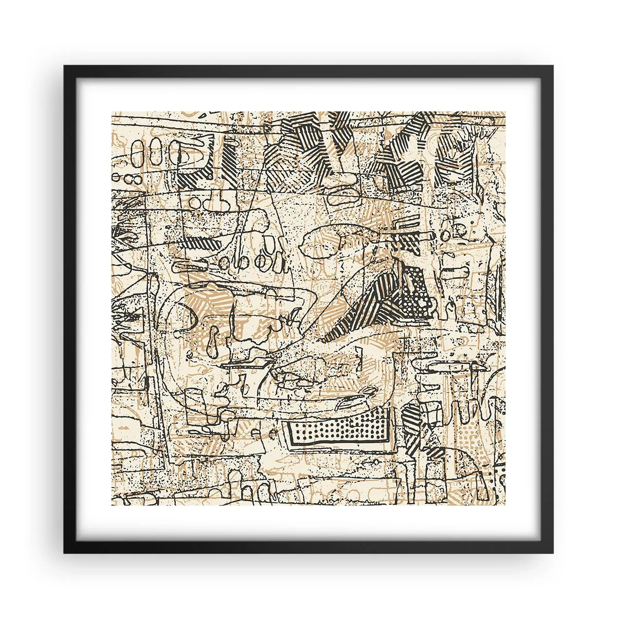 Plakát v černém rámu - Čeká na rozluštění - 50x50 cm