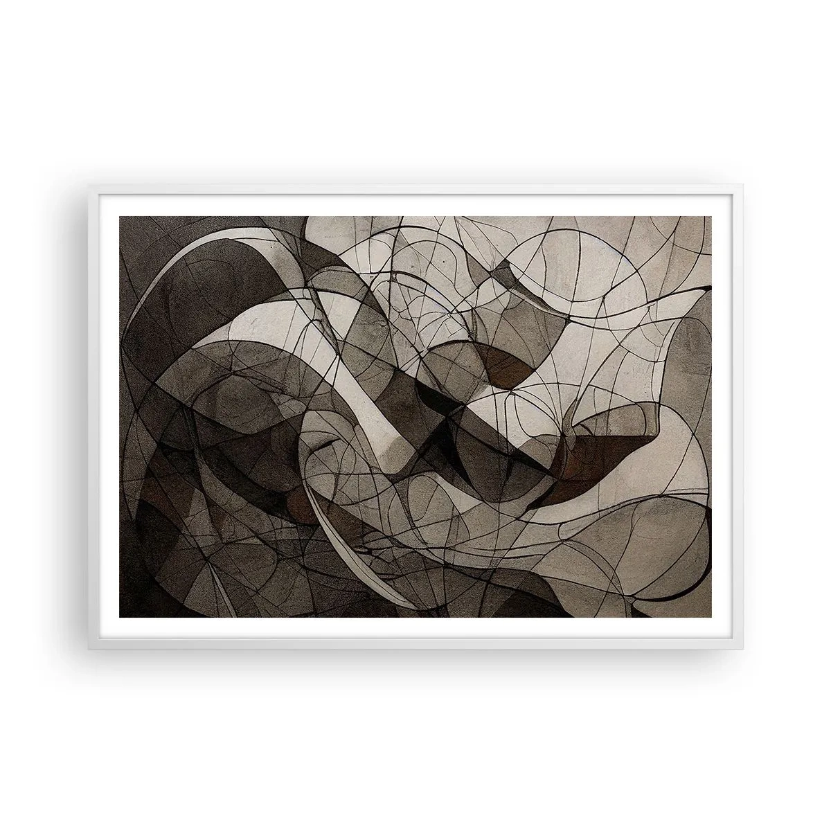 Plakát v bílém rámu - Oběh barev Země - 100x70 cm