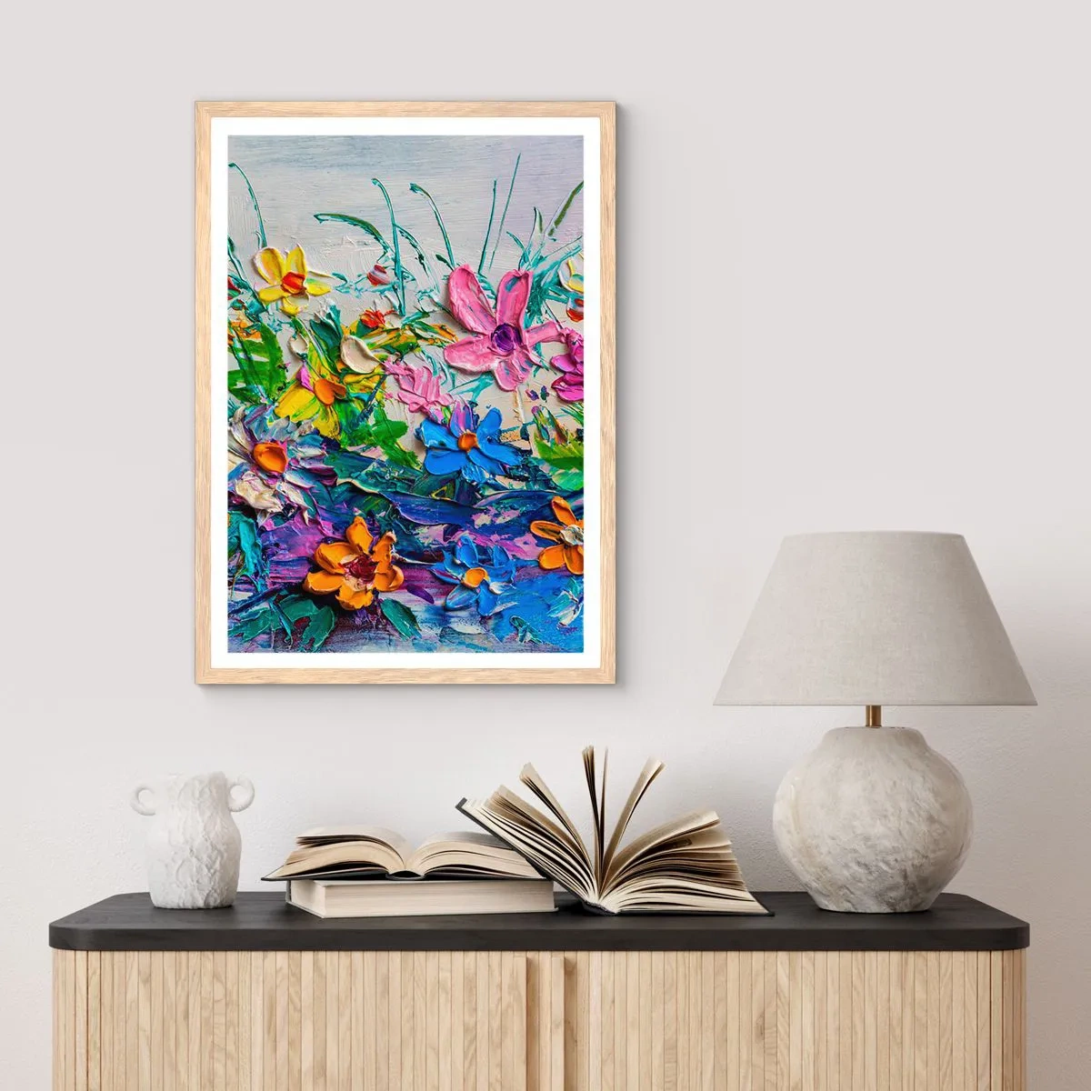 Plakát v rámu světlý dub - Vůbec ne zátiší - 50x70 cm