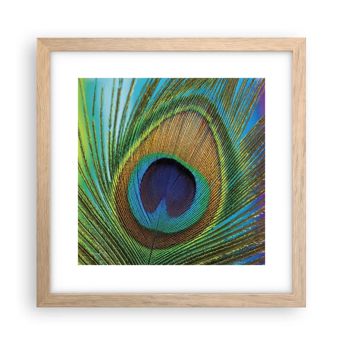 Plakát v rámu světlý dub - Tváří v tvář - 30x30 cm