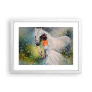 Plakát v bílém rámu - Jako z krásného snu - 40x30 cm