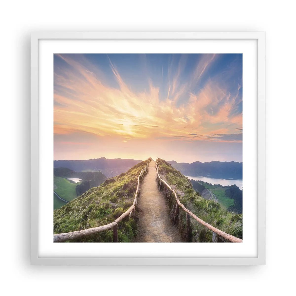 Plakát v bílém rámu - Blízko nebe - 50x50 cm