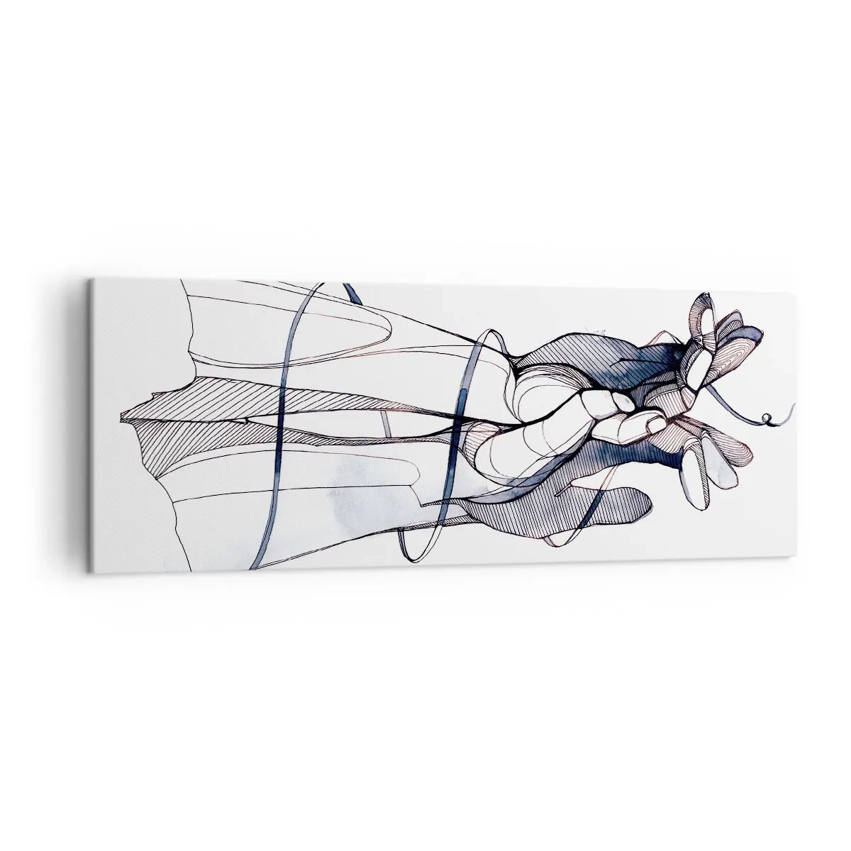 Obraz na plátně - Studie o dotyku - 140x50 cm