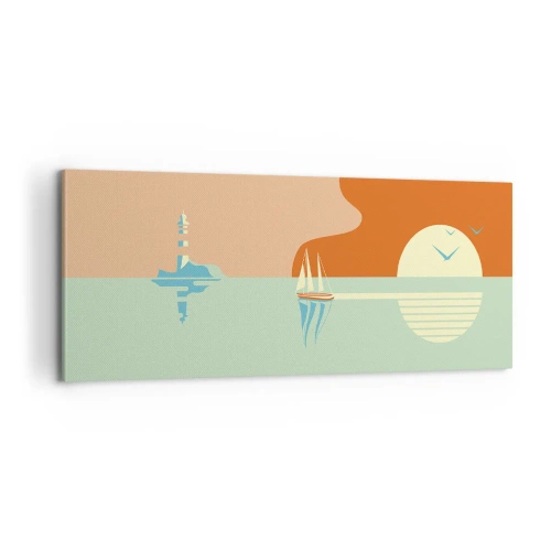 Obraz na plátně - Dokonalá mořská krajina - 100x40 cm