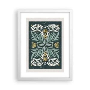 Plakát v bílém rámu - Jako lidová vystřihovánka - 30x40 cm