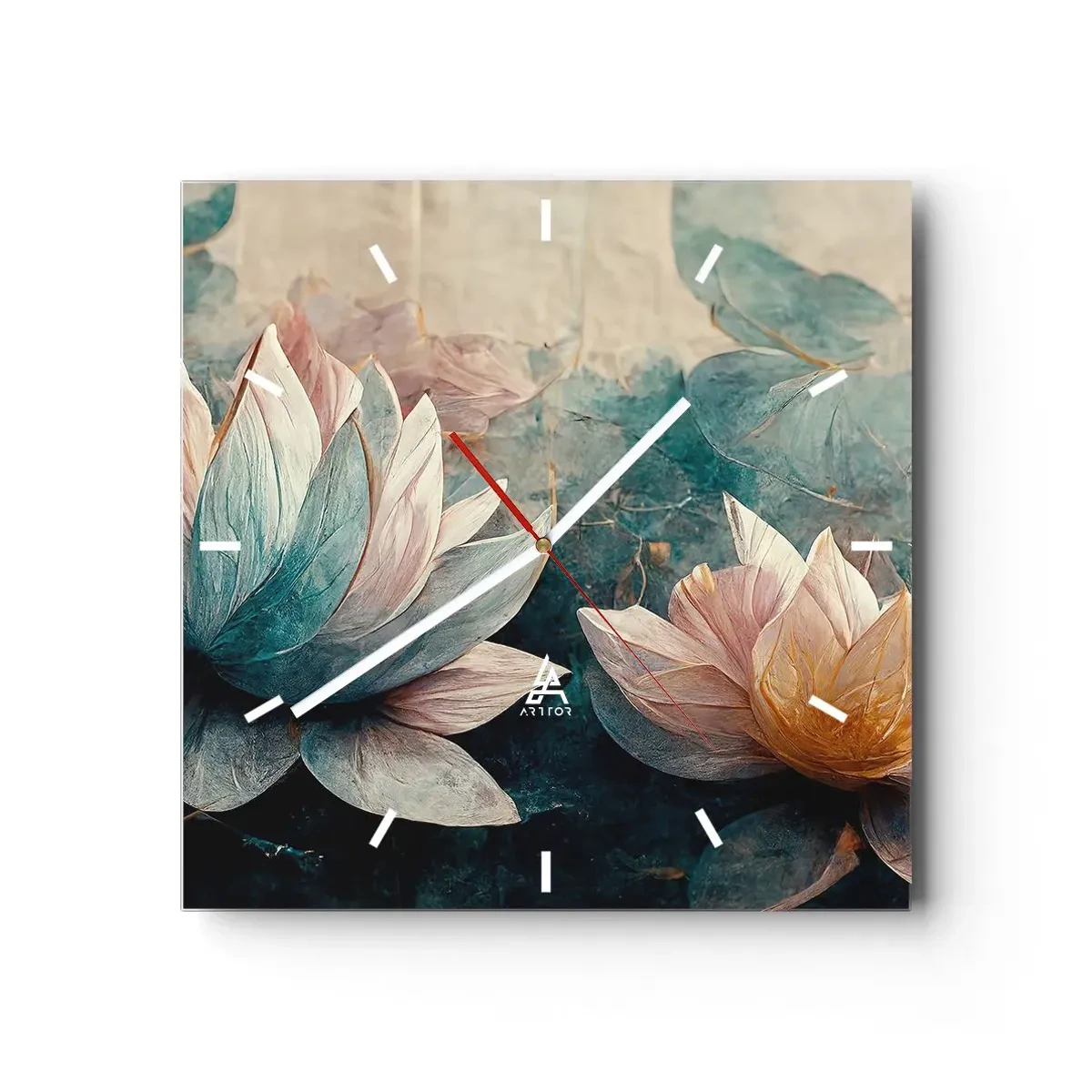 Nástěnné hodiny - Hvězdy a jezero - 40x40 cm