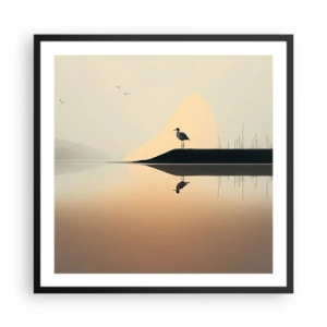 Plakát v černém rámu - Pán na jezeře - 60x60 cm