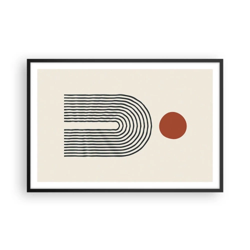 Plakát v černém rámu - Magnetismus tvarů a barev - 91x61 cm