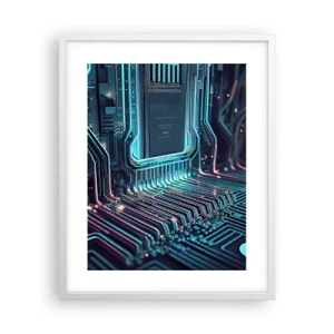 Plakát v bílém rámu - Jen tak přemýšlím… - 40x50 cm