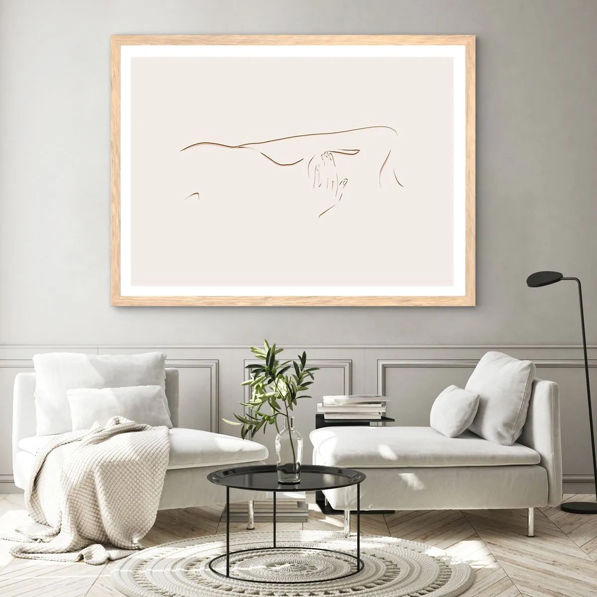 Plakát v rámu světlý dub - Tvar touhy - 91x61 cm