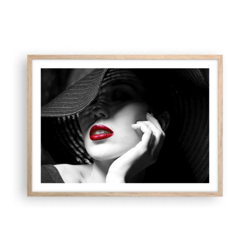 Plakát v rámu světlý dub - Studie v šarlatové - 70x50 cm