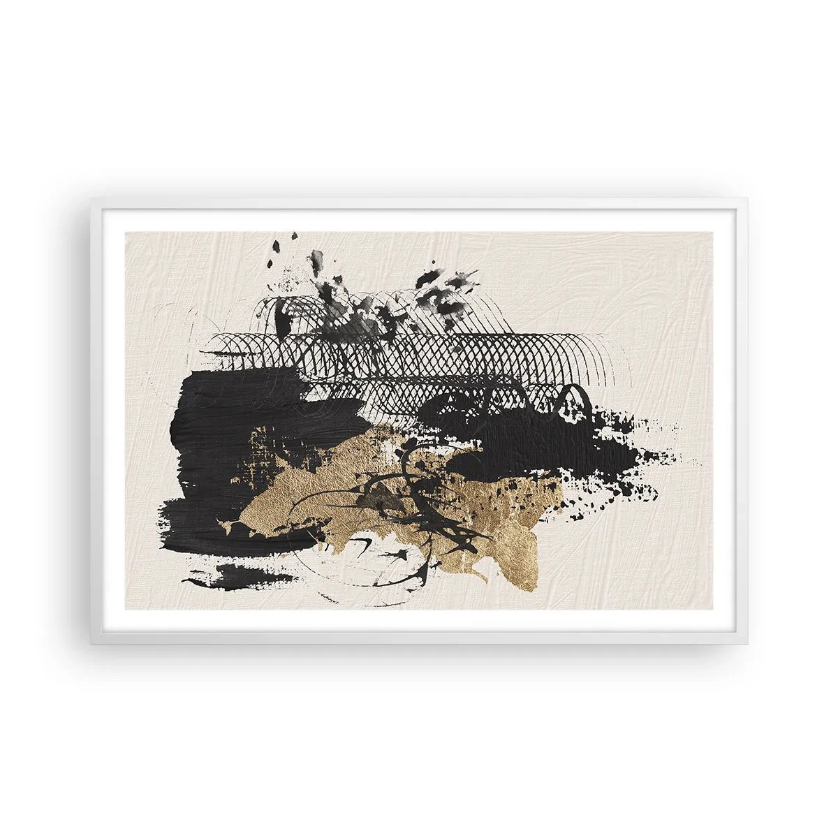 Plakát v bílém rámu - Kompozice s vášní - 91x61 cm