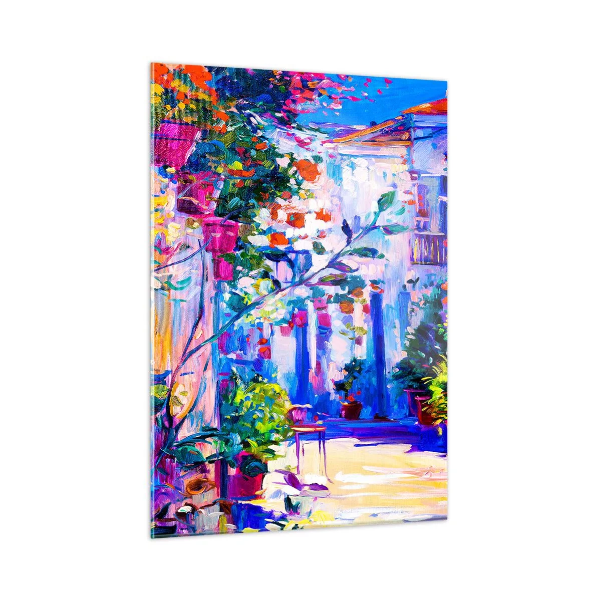 Obraz na skle - Imprese - italská ulička - 50x70 cm