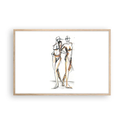 Plakát v rámu světlý dub - Studie šarmu - 91x61 cm