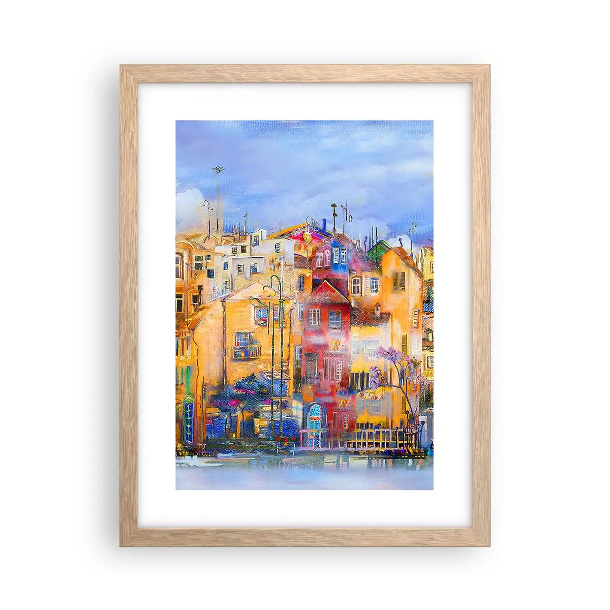 Plakát v rámu světlý dub - Jsme spolu - 30x40 cm