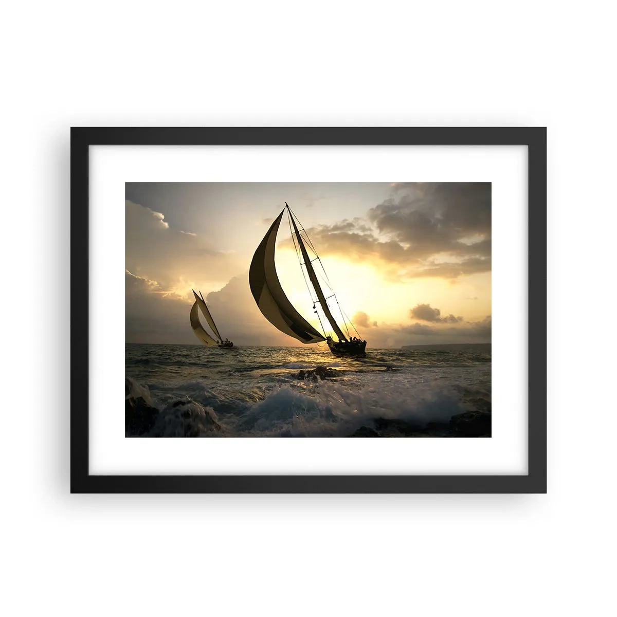 Plakát v černém rámu - S větrem a proti větru - 40x30 cm