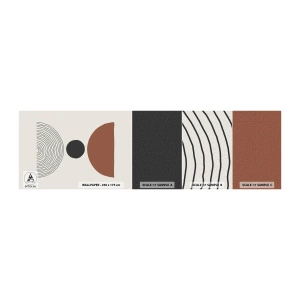 Vzor Fototapety Samolepicí Deluxe Sticker - V centru pozornosti - Abstrakce, Kus, Půlkruhy - 100x30 cm