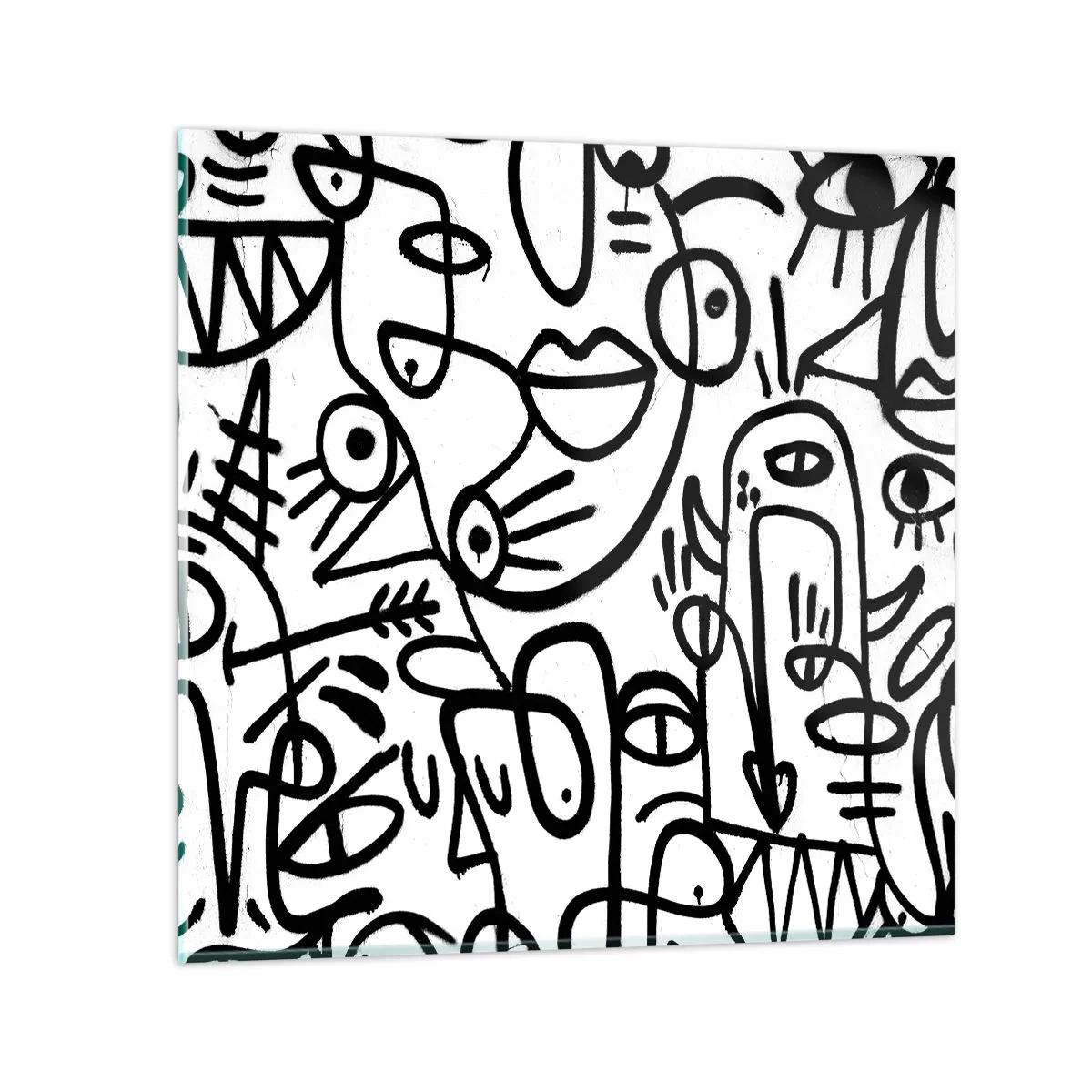 Obraz na skle - Tváře a přeludy - 60x60 cm