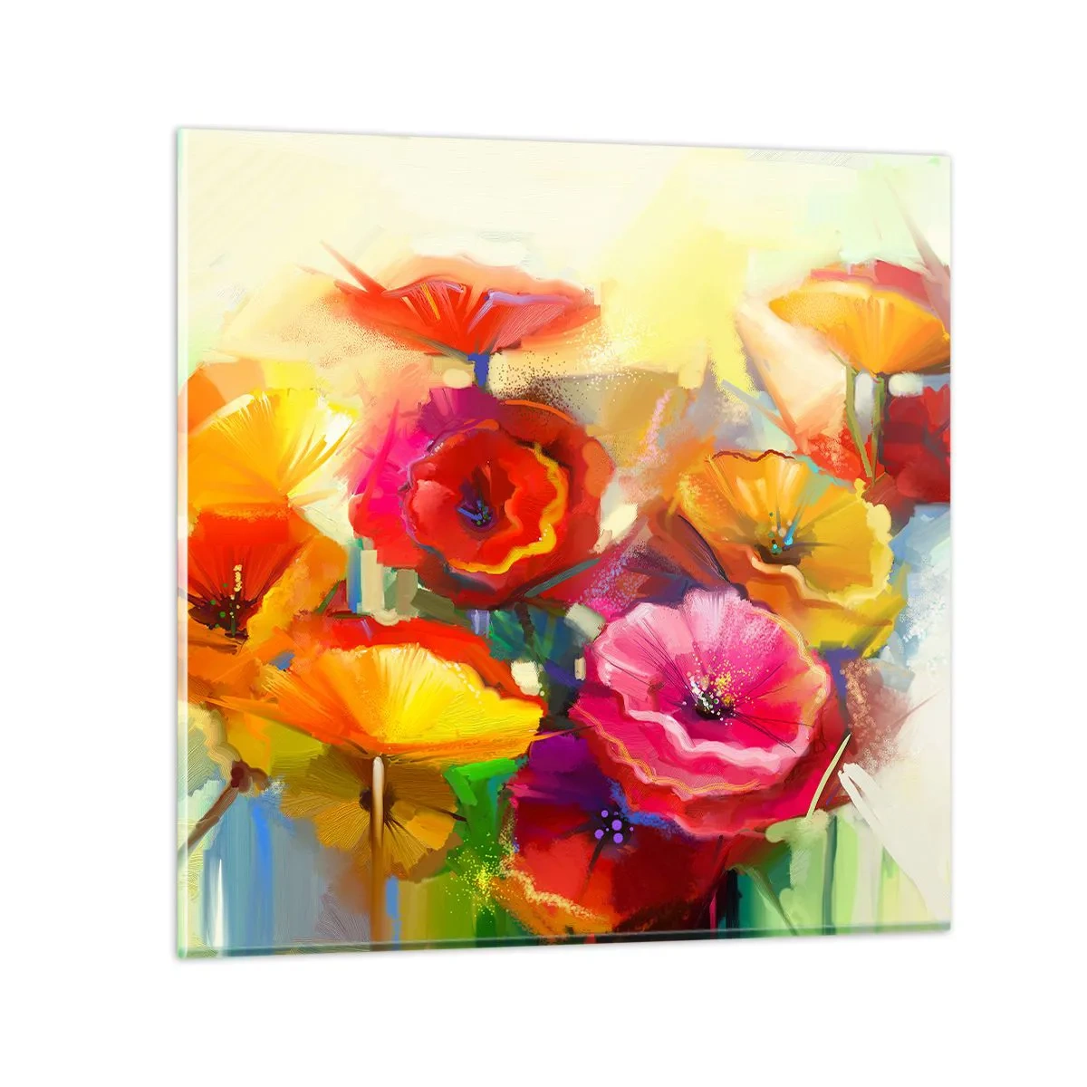 Obraz na skle - Nejenom červené - 30x30 cm