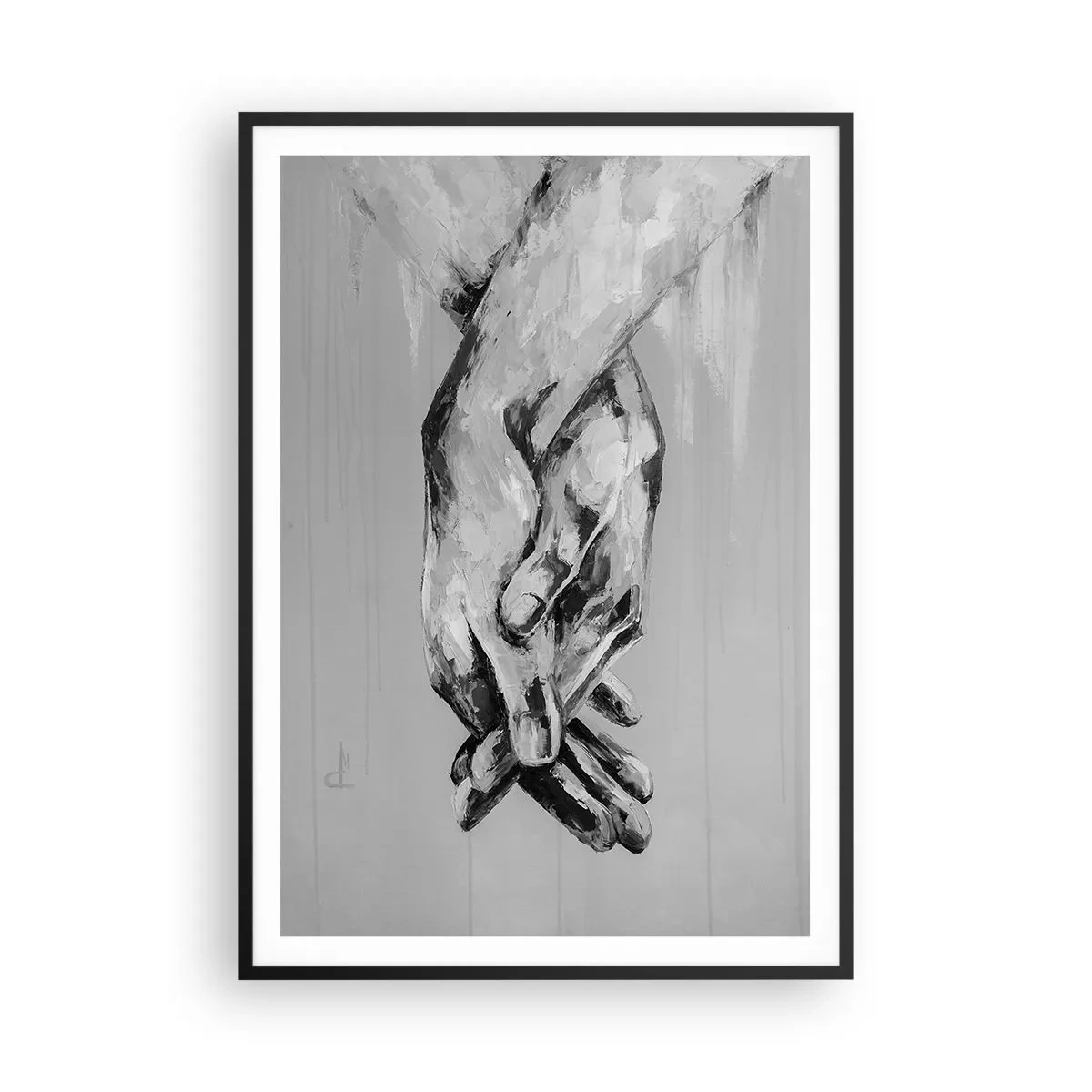 Plakát v černém rámu - Začátek… - 70x100 cm