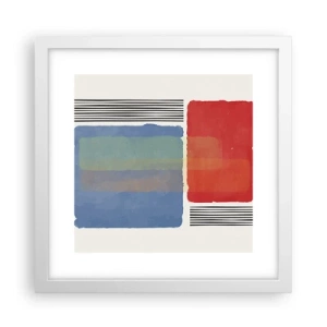 Plakát v bílém rámu - Duch a písmeno geometrie - 30x30 cm