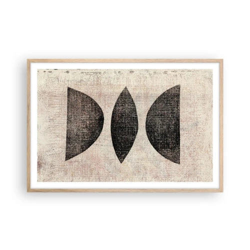 Plakát v rámu světlý dub - Etnická abstrakce - 91x61 cm