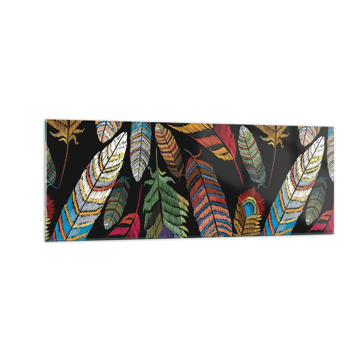 Obraz na skle - Ptačí karneval - 140x50 cm