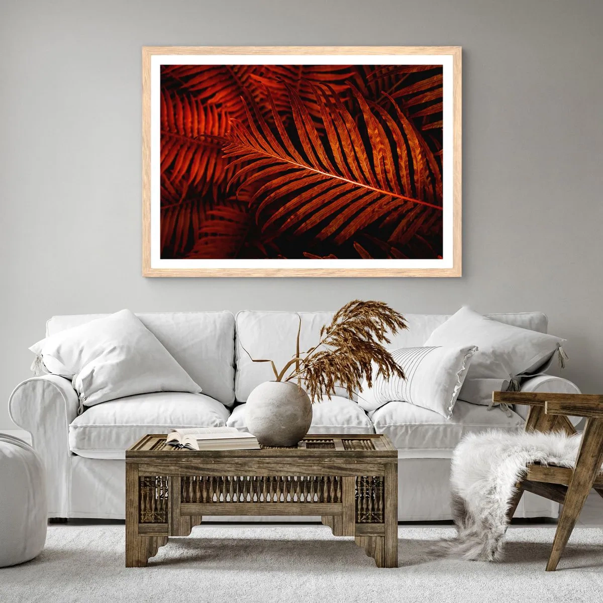 Plakát v rámu světlý dub - Žár života - 100x70 cm