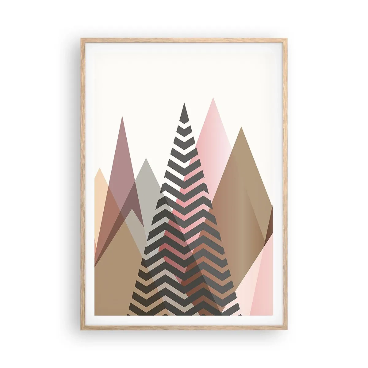 Plakát v rámu světlý dub - Pyramidální pohled - 70x100 cm