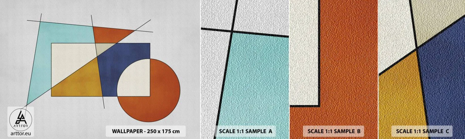 Fototapeta Vzorek Standard Eco - Abstrakce: modernistická zábava - Geometrický, Moderní, Minimalismus - 100x30 cm
