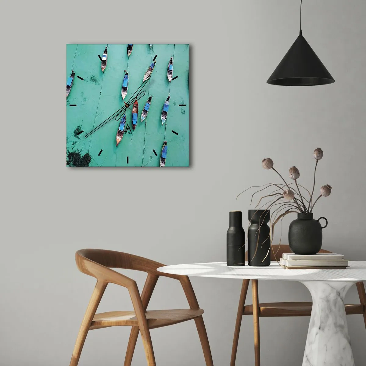 Nástěnné hodiny - V radostném očekávání - 40x40 cm